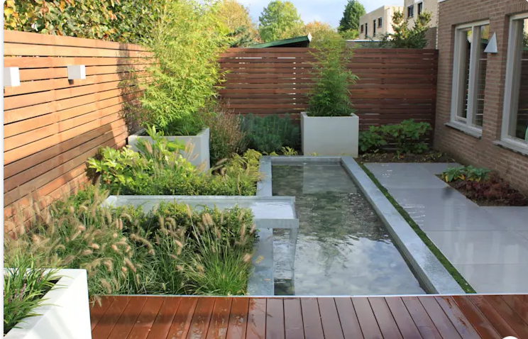 tiểu cảnh s&acirc;n vườn ướt